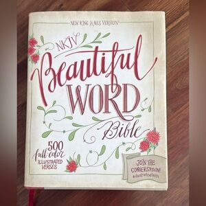 NKJV Beautiful Word Bible - Cream and Red